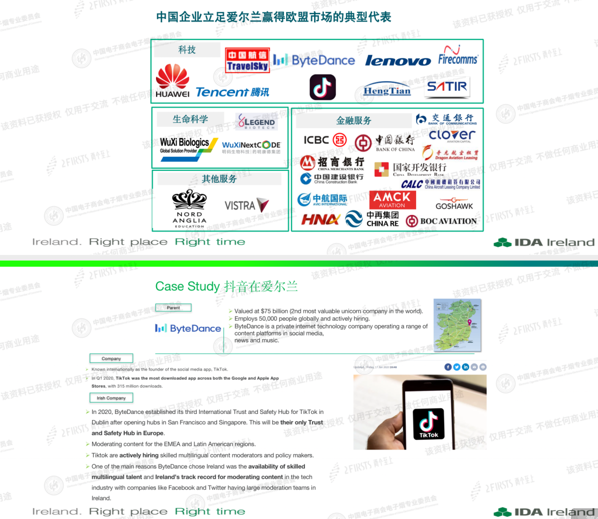 爱尔兰大使馆投资商务处首席代表王磊:爱尔兰针对外资的FDI政策友好,企业所得税为12.5%