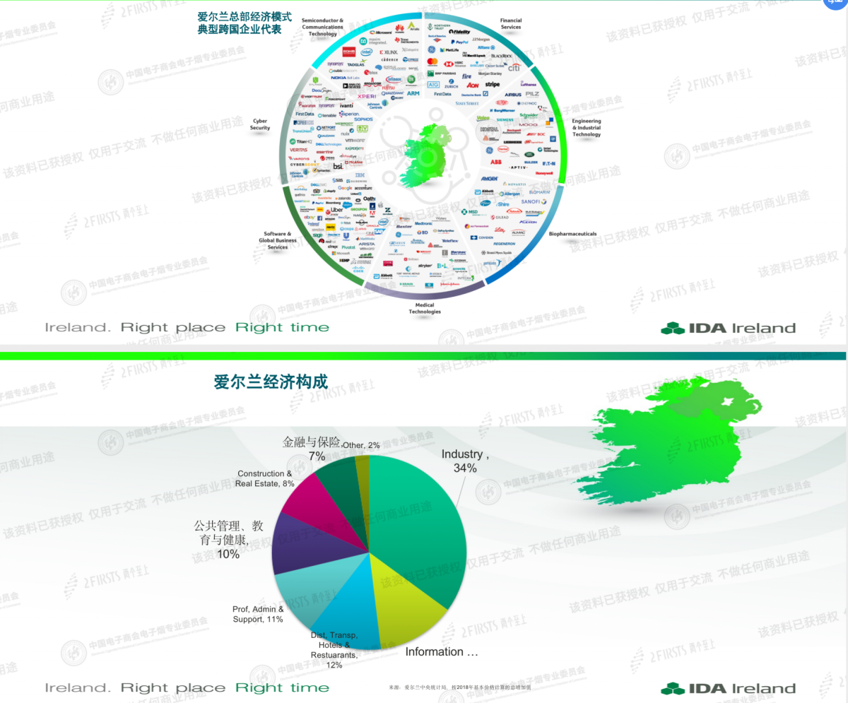 爱尔兰大使馆投资商务处首席代表王磊:爱尔兰针对外资的FDI政策友好,企业所得税为12.5%
