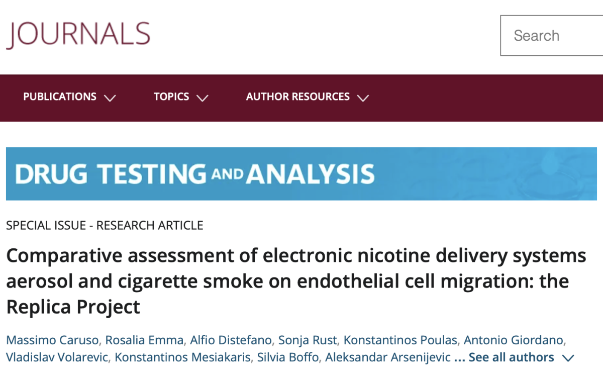 CoEHAR研究发现,改用电子烟和加热烟草可以改善血管系统
