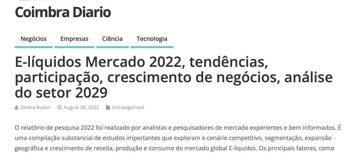 2022电子烟研究报告称 2029年电子烟市场份额或将达到数百万美元