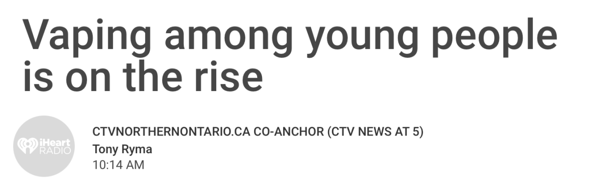 加拿大年轻的电子烟使用者正在增加