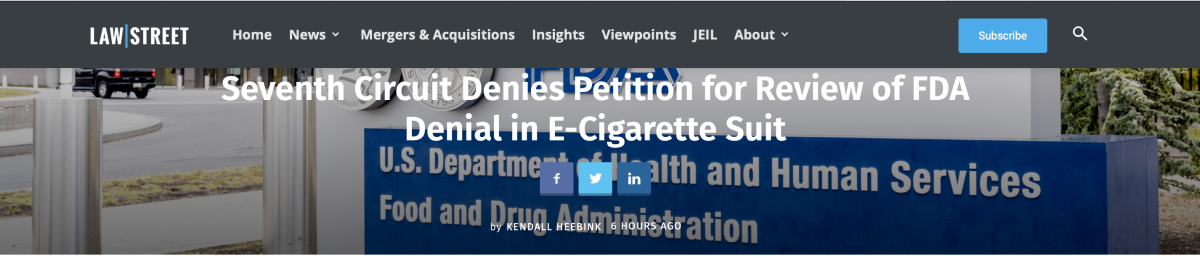 FDA胜诉,法院裁定FDA的营销拒绝令论据充分