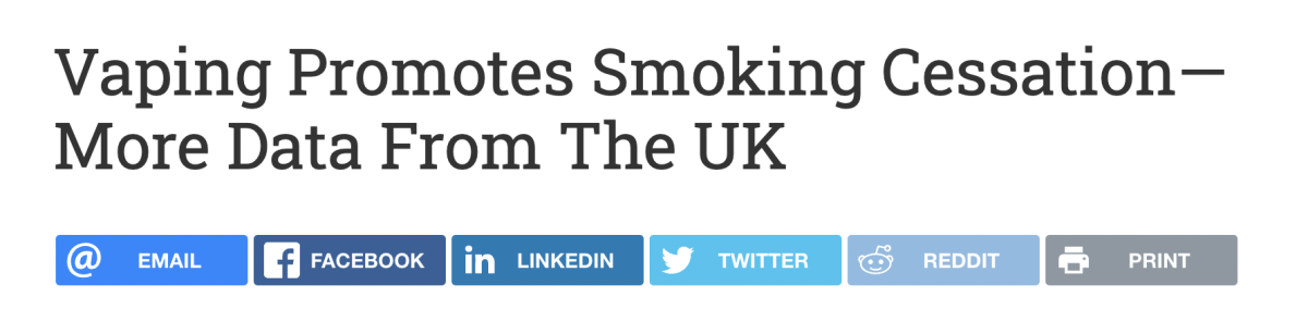 英格兰调查表明电子烟是一种有效的戒烟工具