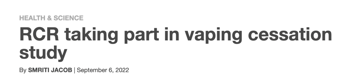 美国罗切斯特临床研究中心正进行一项戒烟实验