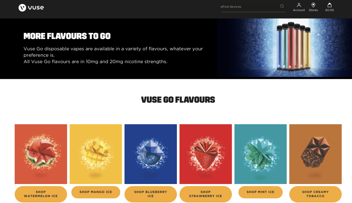 VUSE电子烟产品VUSE GO 即将全欧洲上市