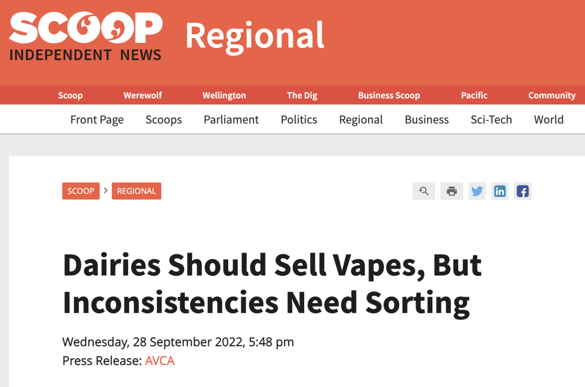 新西兰有望通过电子烟减少 5% 吸烟量