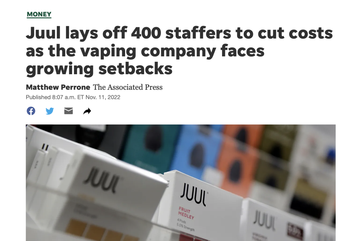 Juul Labs 宣布裁员数百人