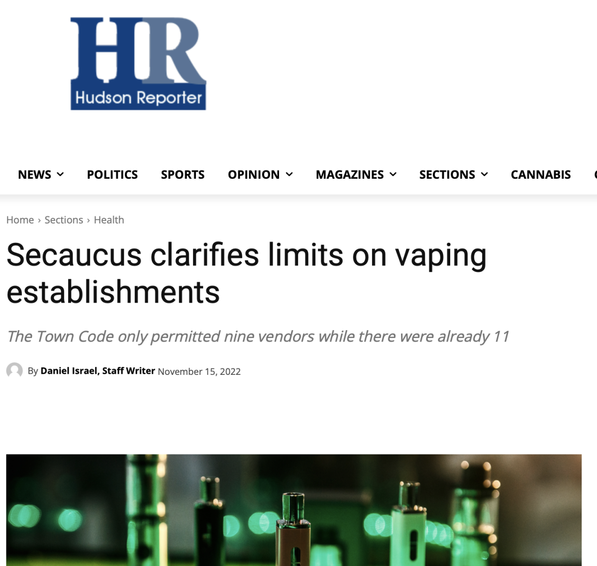 美国锡考克斯再次修订了电子吸烟设备和场所的法规和许可