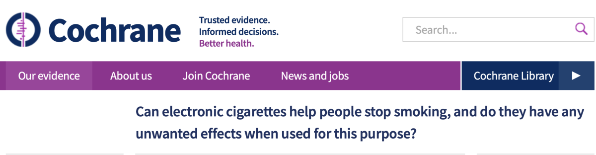 研究证明含尼古丁电子烟更有助于戒烟