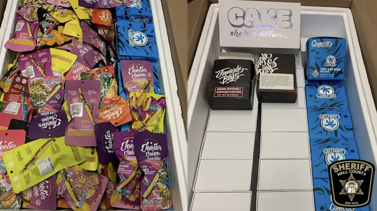 霍尔县没收了3万美元的THC电子烟笔