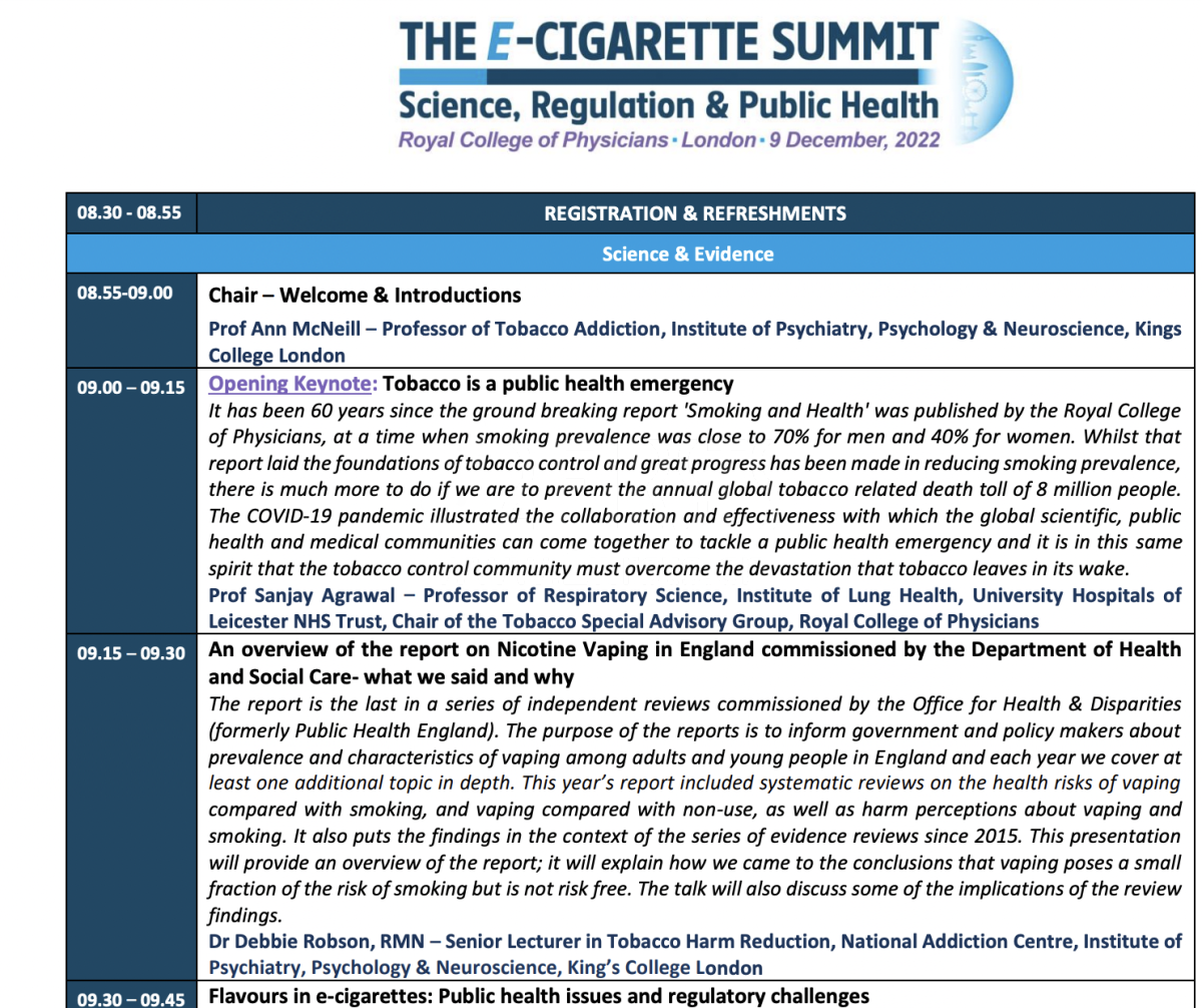 2022 英国电子烟峰会将于12月9日正式举行