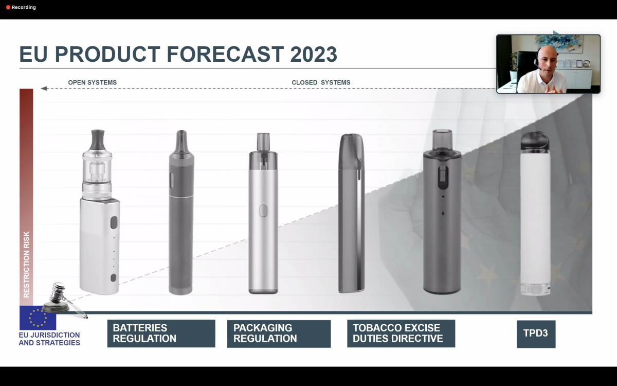 Actualización del Presidente de IEVA sobre las tendencias regulatorias del vaping en la Unión Europea.