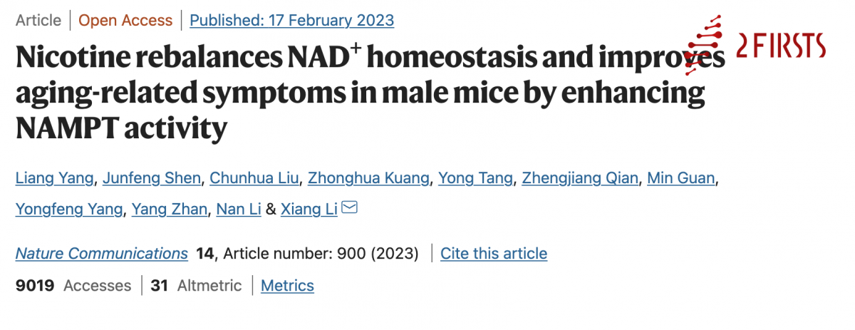 Chinese Academy of Sciences Study on Nicotine Anti-aging Effect Muted