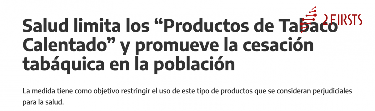 Argentina prohíbe los productos que generan calor pero no queman.