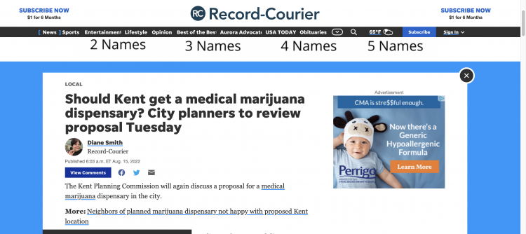 Kent Council Discusses Proposal for Medical Marijuana Dispensary