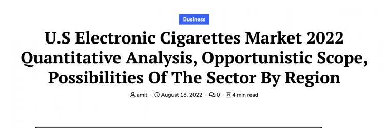 Informe de análisis y pronóstico del mercado global de cigarrillos electrónicos.