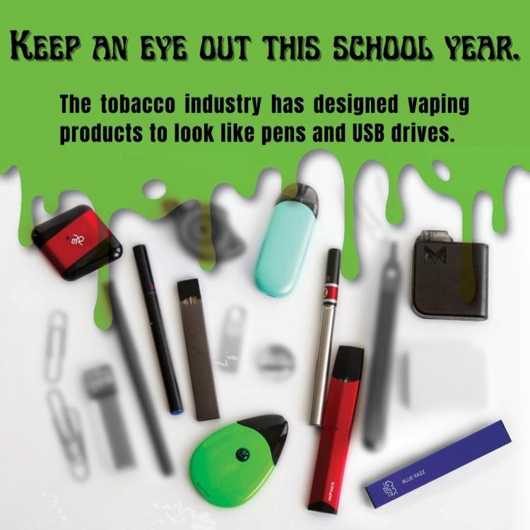 El peligro de los cigarrillos electrónicos entre los estudiantes de secundaria.