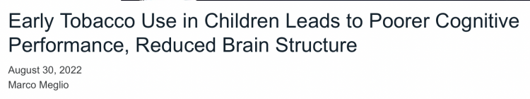Fumar relacionado con el deterioro cognitivo en niños: estudio.