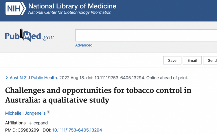 tobacco control research study