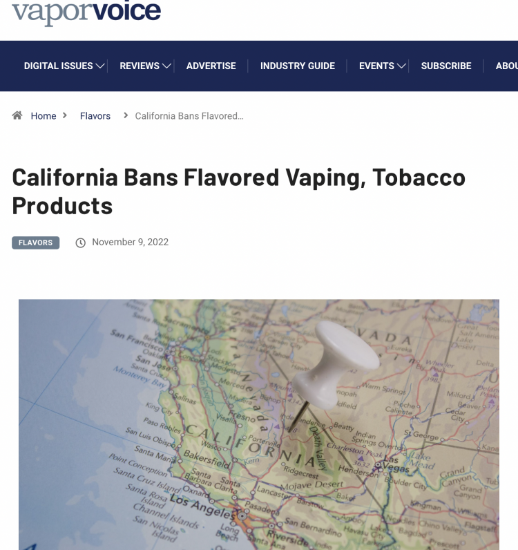 2FIRSTS | California Votes To Ban Sale Of Flavored Tobacco Products