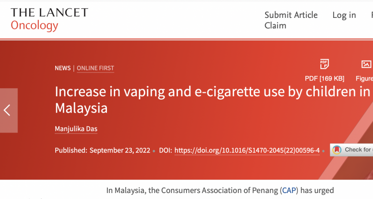 2FIRSTS Consumer Association Urges Malaysia to Ban E cigarettes