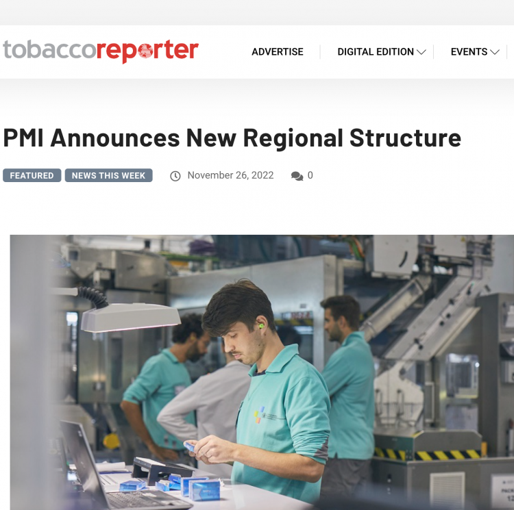 PMI announces new regional structure and management changes