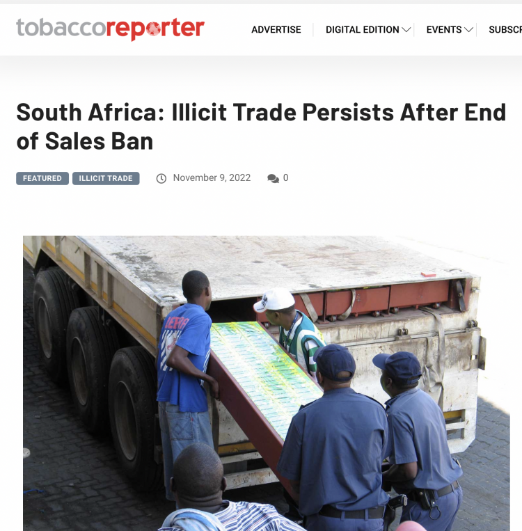 Illegal Cigarette Trade Rampant in South Africa: Study
