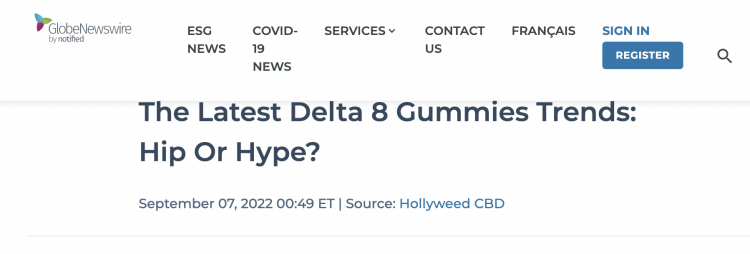 Hollyweed: Líder en la marca de CBD con nuevos productos Delta 8.