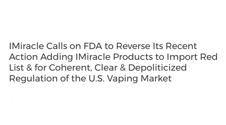 Aiqi Miracle Responds to FDA Red List Decision