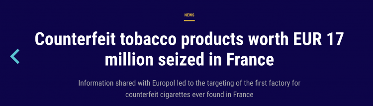 Las autoridades francesas descubren fábrica clandestina de tabaco