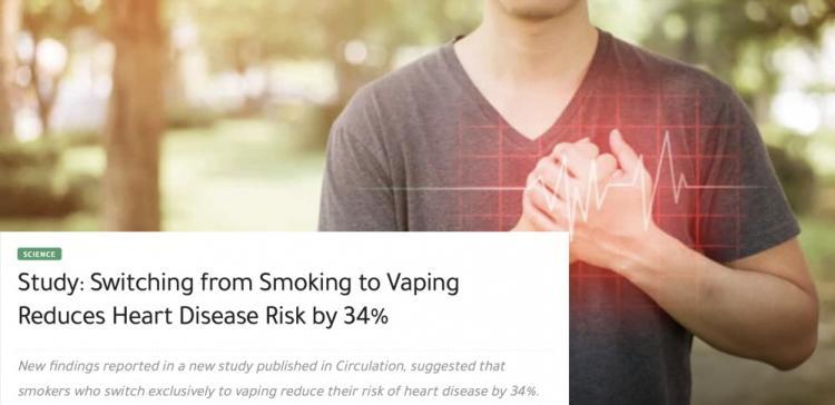 Study Suggests Smokers Switching to E-cigarettes Reduce Heart Disease Risk