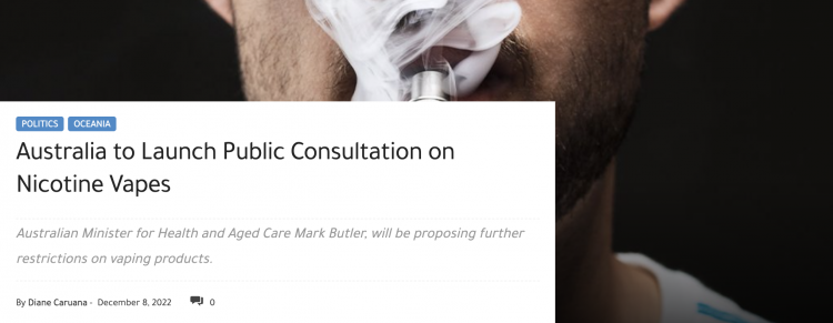 Australia's Electronic Cigarette Policy: Hindering Smoking Cessation Progress