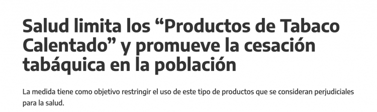 Argentina Bans Heated Tobacco Products to Protect Health