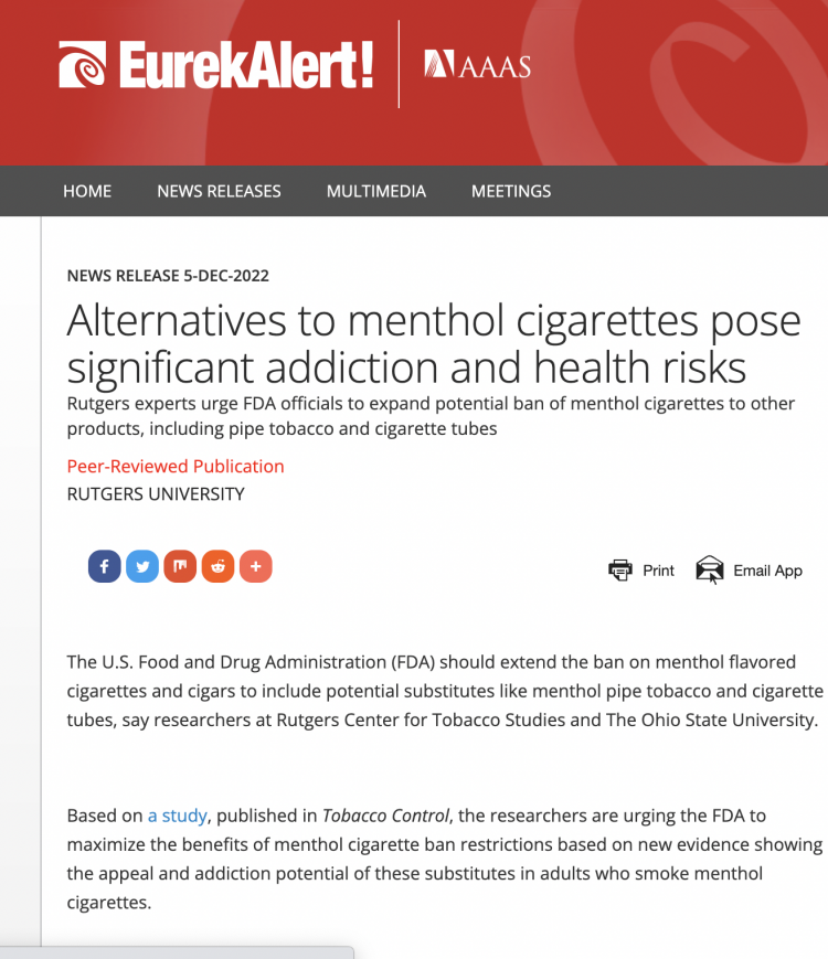 Researchers Call for Expansion of Mint Tobacco Ban