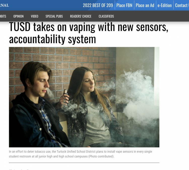 School District Installs E-Cigarette Sensors with Government Grant