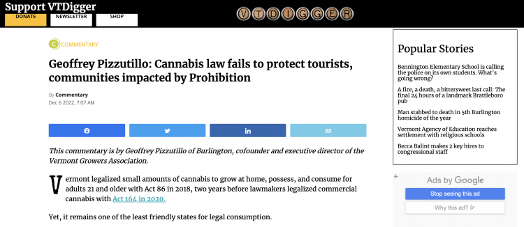Desafíos de la Consumo Legal de Marihuana en Vermont y Nueva York