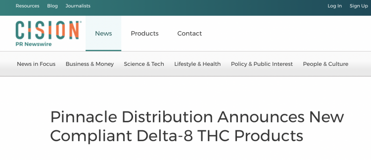 Pinnacle Distribution Introduces Gold Standard Delta-8 Products