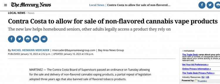 2FIRSTS California Allows Sale of Flavorless Marijuana Vape Products