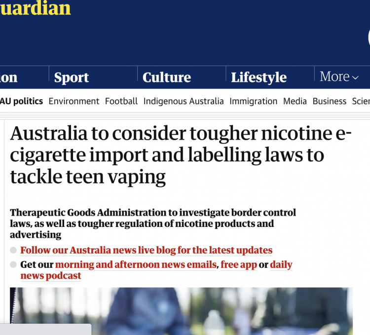Australia intensificará las medidas contra el acceso de los niños a los cigarrillos electrónicos.