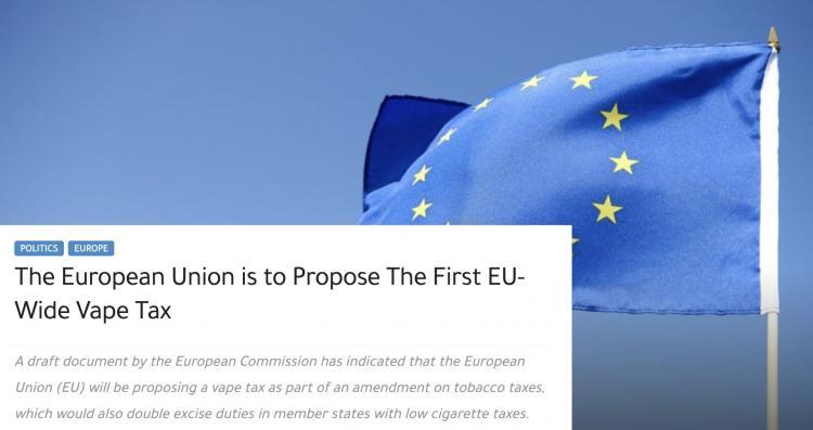Proposal for EU E-Cigarette Tax as Part of Tobacco Amendments