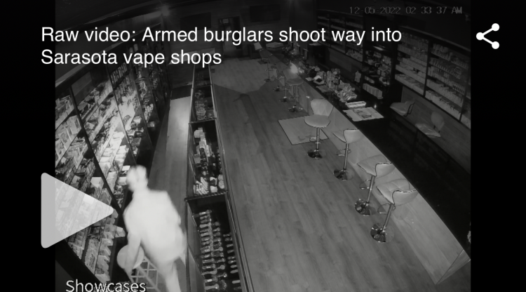 Aumento de robos a punta de pistola en tiendas de vapeo de Florida.