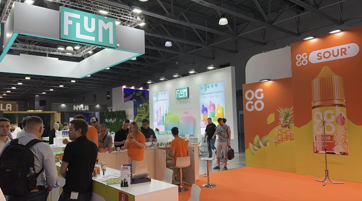 俄罗斯莫斯科电子烟展会正式开展 ELFBAR、WAKA、VAPORESSO、SMOK、HQD等品牌参展|两个至上现场图集