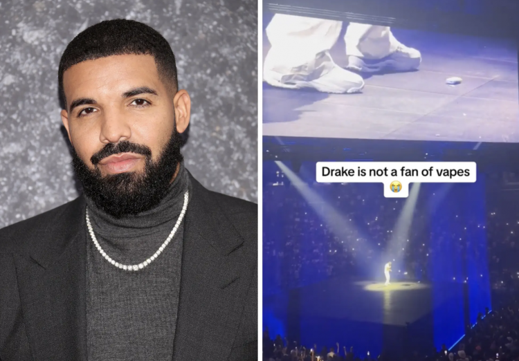 Fan Throwing E-Cigarette on Stage During Drake Concert