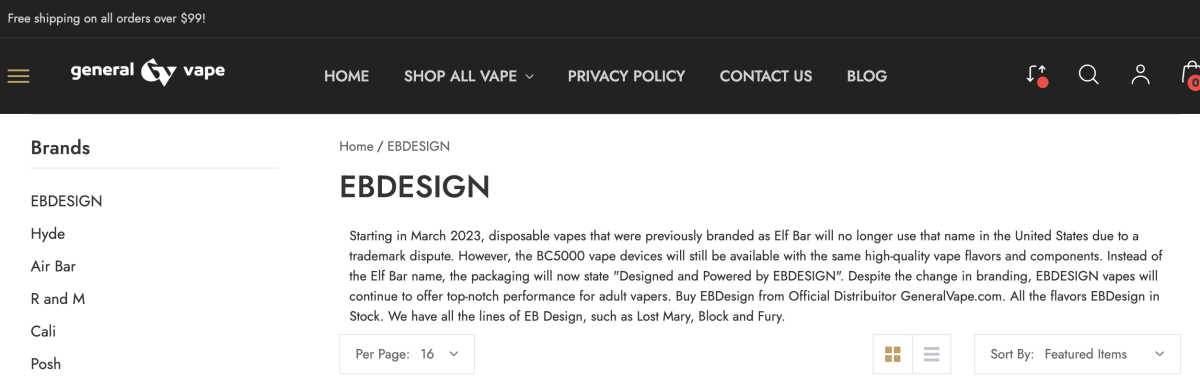 General Vape becomes official distributor of EBdesign products