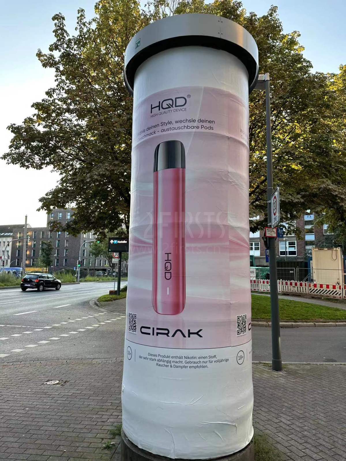 HQD E-cigarette se apodera de las calles de Dortmund.