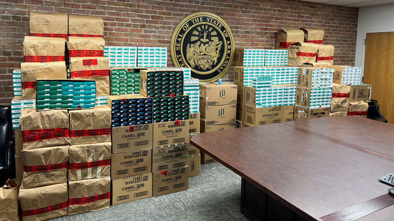 Arkansas Police Seize Over 3,270 Boxes of Untaxed Cigarettes