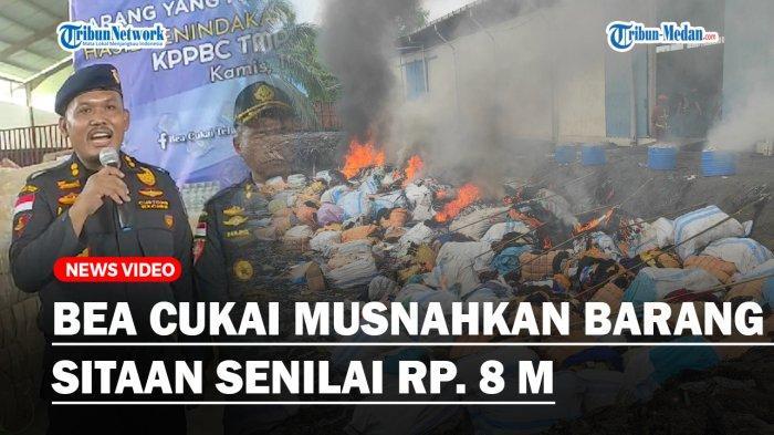 Indonesia Customs Destroys Smuggled Goods Including Illegal Cigarettes