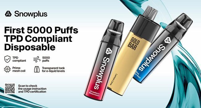 Snowplus Introduces TPD-compliant Disposable E-cigarettes in UK Exhibition