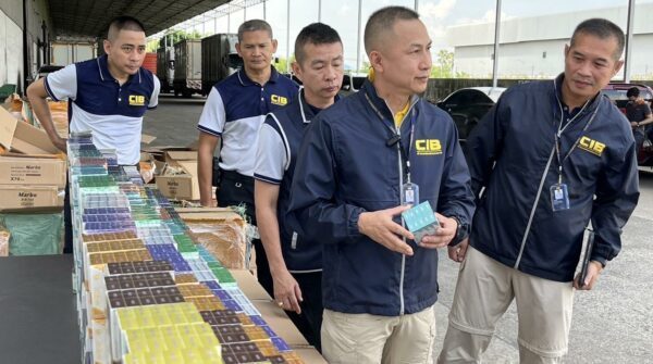 泰国查获6万余件走私电子烟 涉案价值超过1000万泰铢