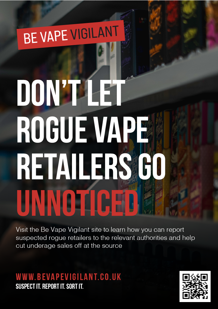 响应全英倡议:伯明翰零售商举报向未成年人销售电子烟行为